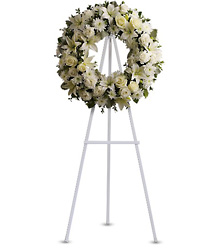 Serenity Wreath from Olander Florist, fresh flower delivery in Chicago